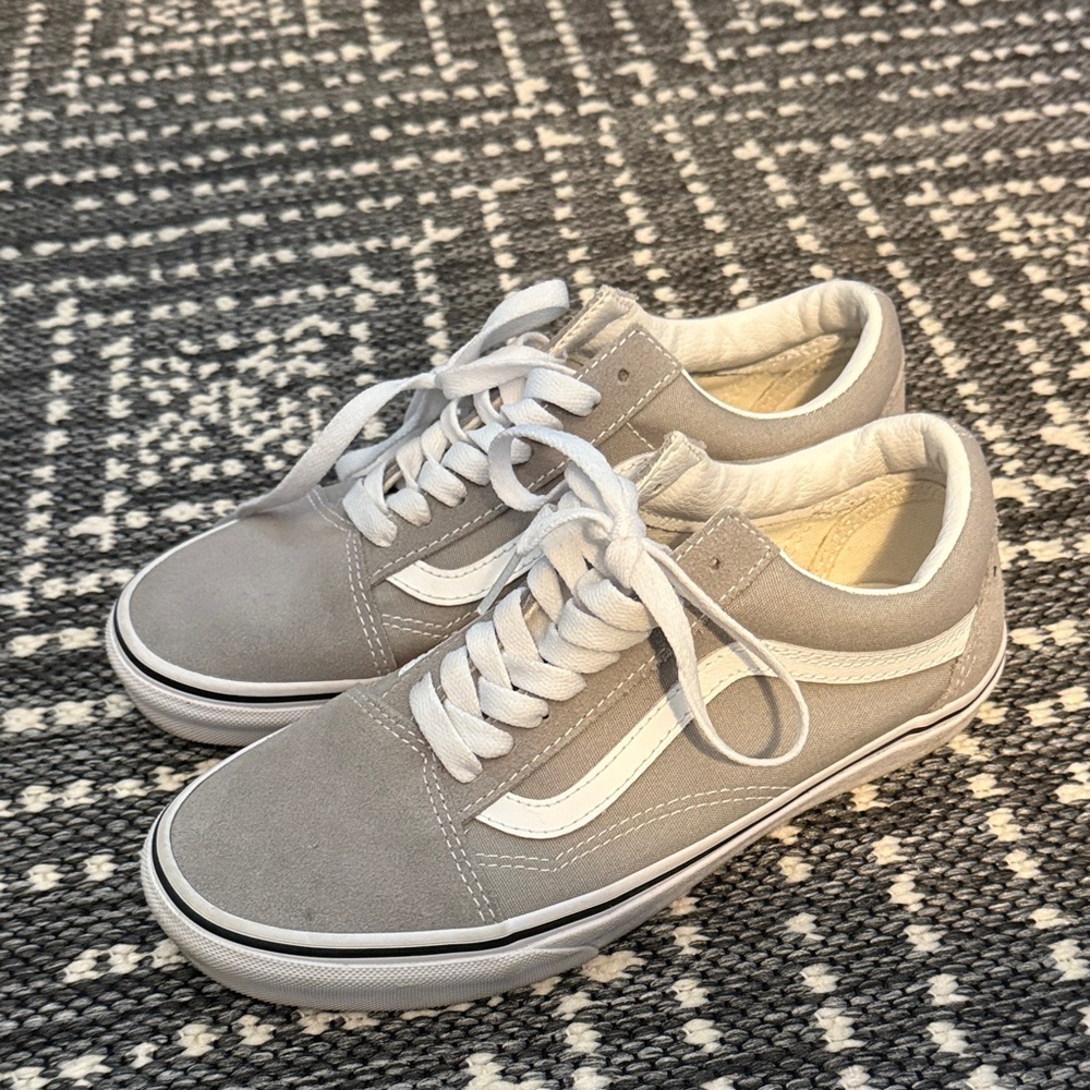 Vans Gray and White Women's Sneakers